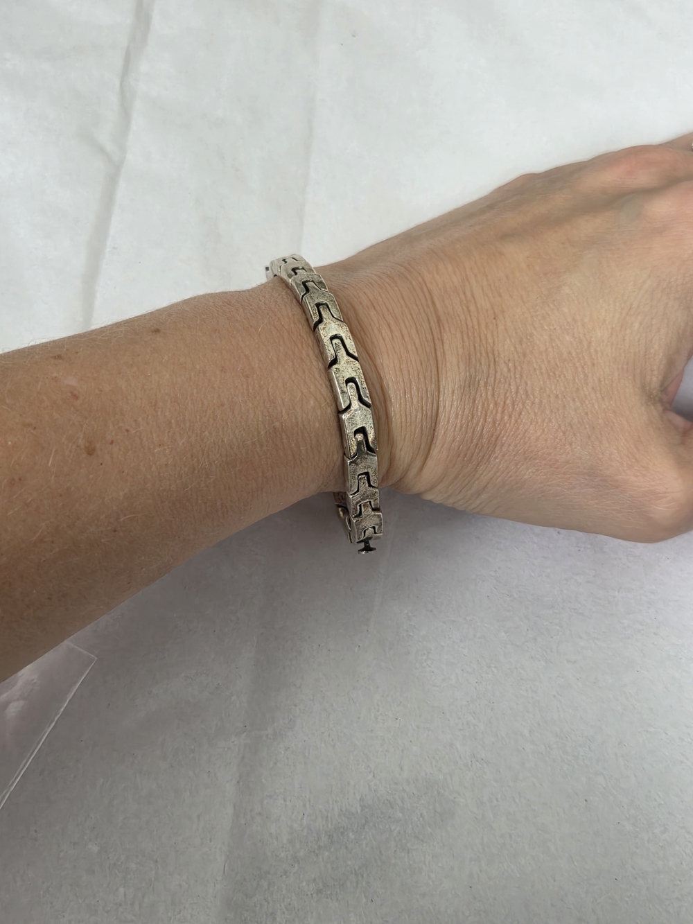 Vintage Solid Silver Link Bracelet